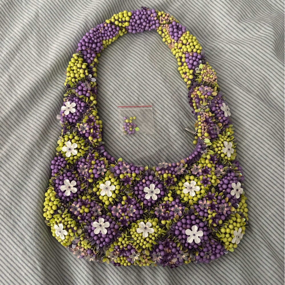 Zara beaded shoulder bag